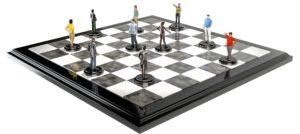 employee on a chessboard